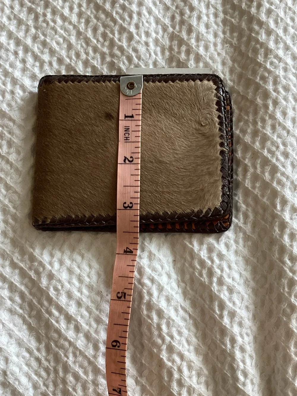 Men's Brown Hair-On Leather Bifold Wallet
